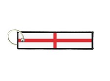 Keychain Key Man Woman Fabric Embroidered Printed England Flag