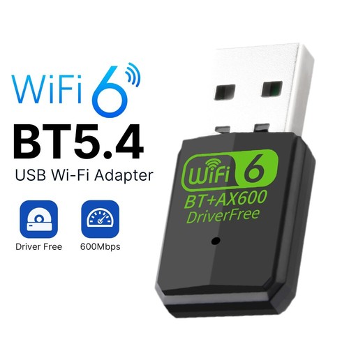 AX600 USB Wifi Bluetooth Adapter for Desktop PC Laptop Dual Band Wireless Dongle