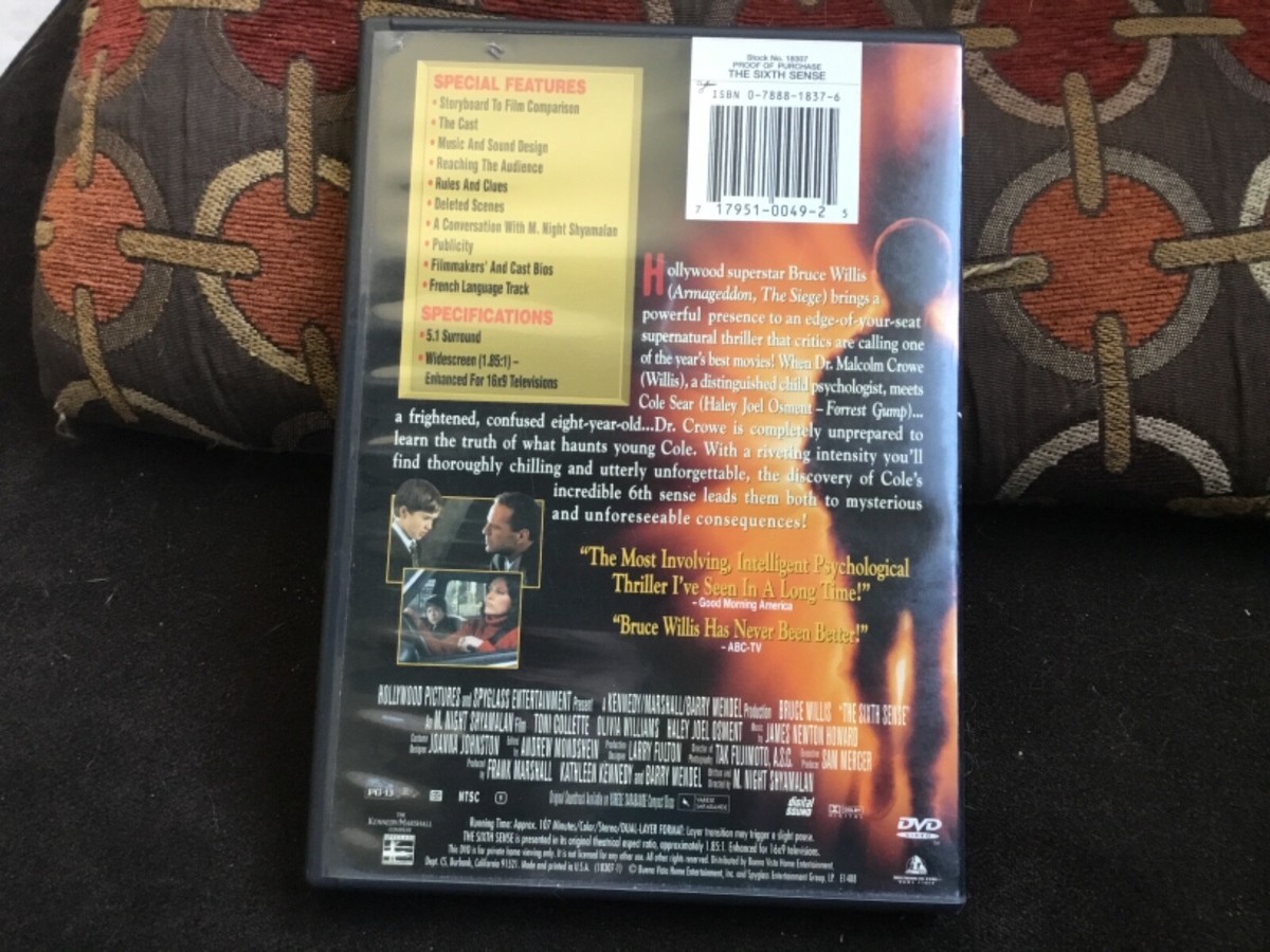 The Sixth Sense (DVD, 2000, Collectors Series) Bruce Willis