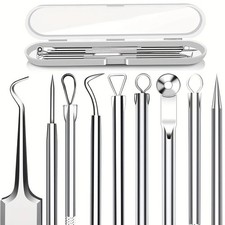 Acne Needle Blackhead Remover Pimple Blemish Comedone Extractor Tweezer Tool Kit