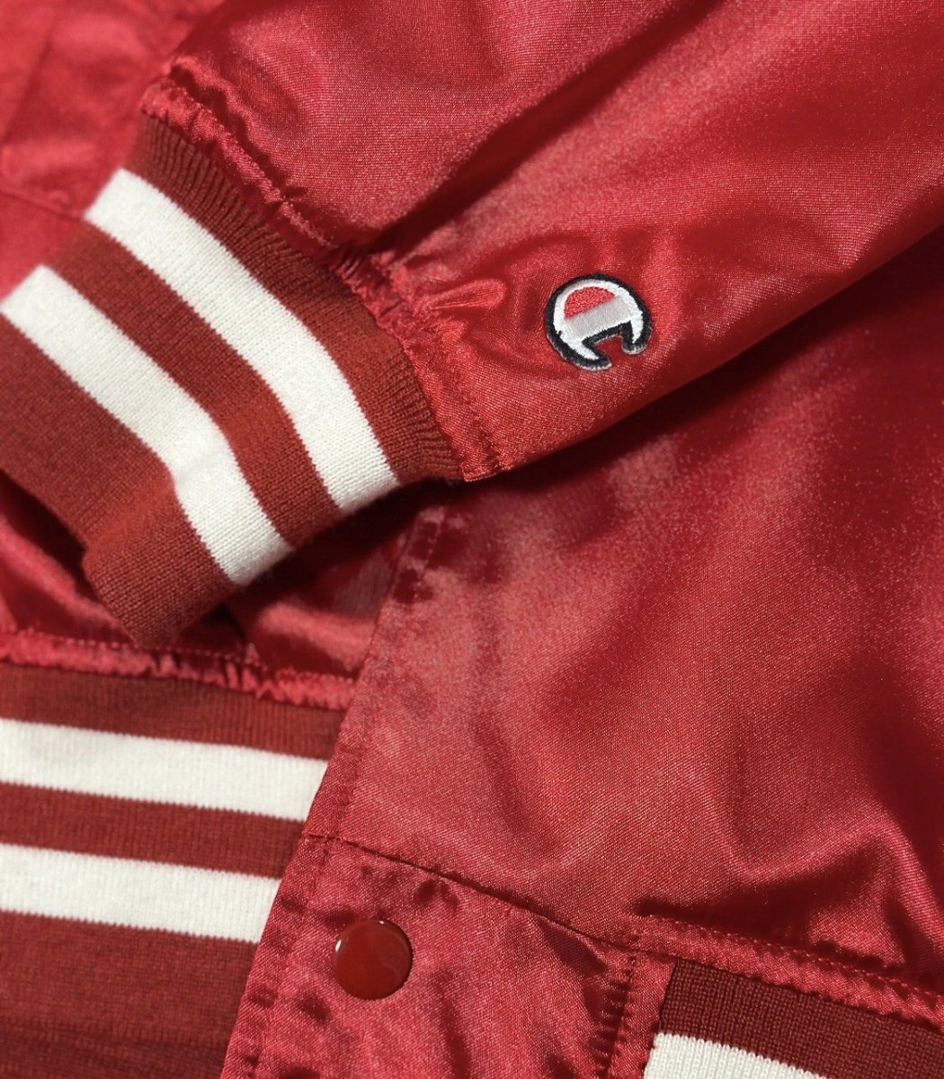 Vintage Supreme x Champion Satin Varsity Jacket Red SS13 Size
