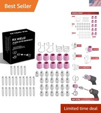 Durable 64PCS Plasma Cutter Torch Kit - Copper & Ceramic Essentials Included