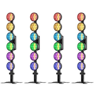 4x 350W 6 LED Vintage-Licht-Bühnenlicht RGB LED Par DMX512 DJ Disco Party Licht
