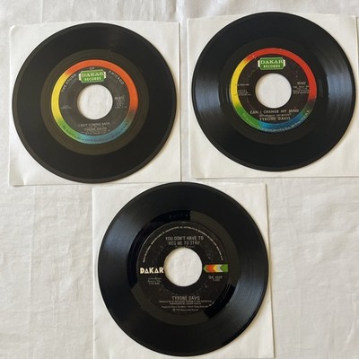 Tyrone Davis 45rpm Singles Dakar SOUL Classics VG