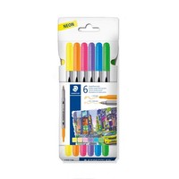 Staedtler - Dual-Tip Markers , 6 Assorted (3200 C6F) Toy Neu