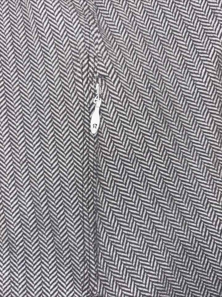 Top Lululemon Kanto Catch Me 1/2 Cremallera Jaspeado Espiga Gris Blanco LS Talla 6 Foto 3 de 4