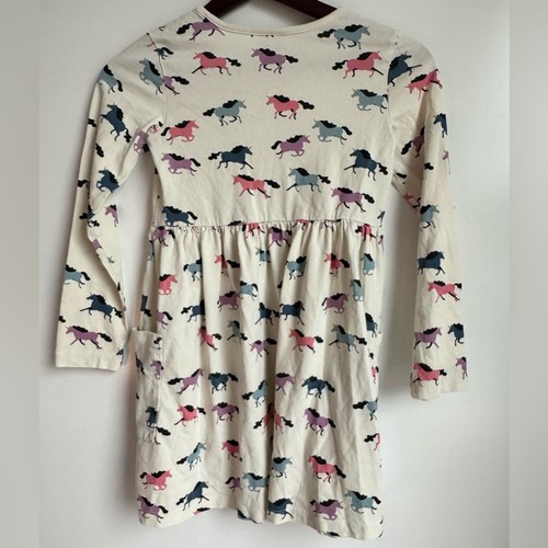 Hanna Anderssen Girls 8 Unicorn Pockets Fit Flare 100% Cotton Dress Long Sleeve - Picture 5 of 6