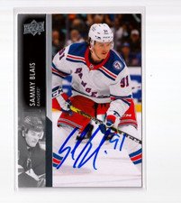 SAMMY SAMUEL BLAIS autographed SIGNED '21/22 NEW YORK RANGERS 