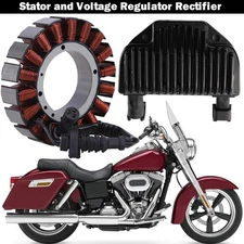 For Harley Dyna 2008-2016 2011 3-PHASE Stator Coil + Voltage Regulator Rectifier