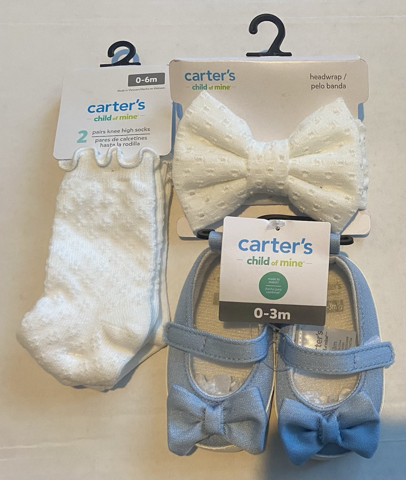 0-3m, 2 Pair Of Socks 0-6m & Headwrap