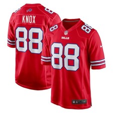 Dawson Knox Buffalo Bills Nike Alternate Game Men’s Jersey Red Sz XXL New