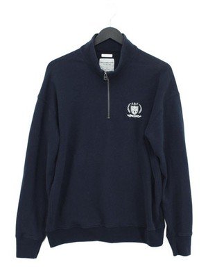 Abercrombie & Fitch Herren Hoodie S blau Baumwolle mit Polyester Full Zip