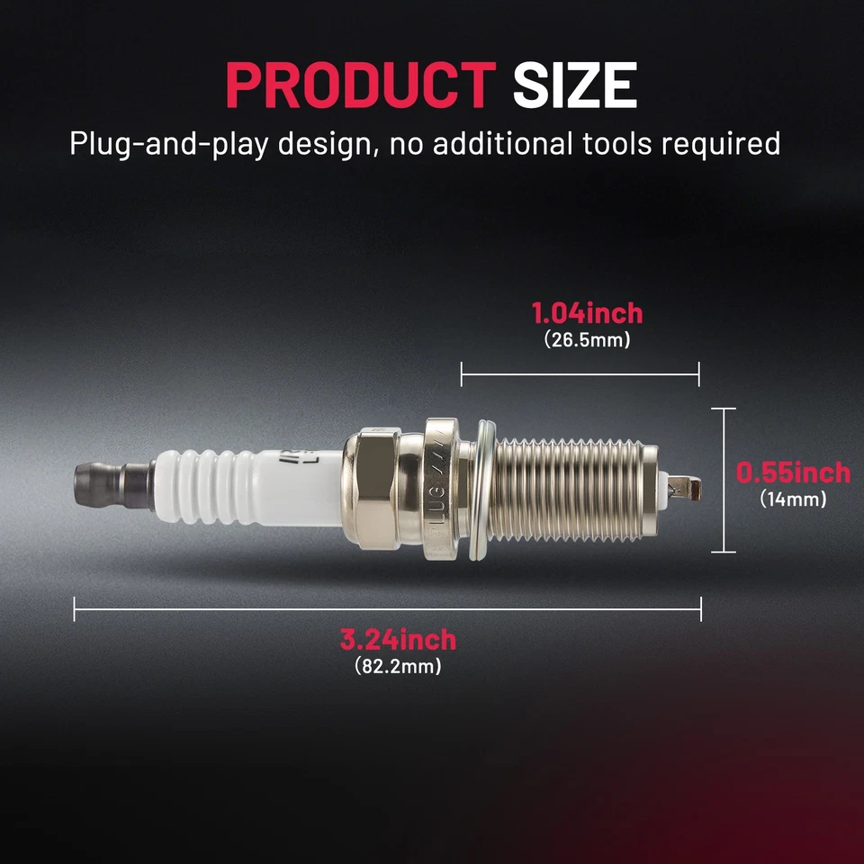 Paquete de 6 bobinas de encendido y bujías para Toyota Venza 2009-2015 3,5 L V6 UF48 Foto 3 de 4