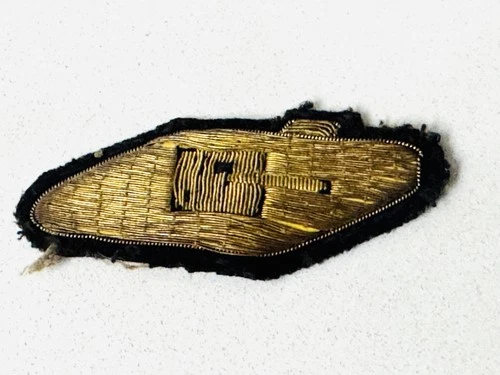 WW1 Genuine Army Tank Corps Officer’s Service Dress Military Shoulder Badge