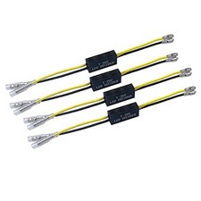 4 Pcs Motorcycle LED Turn Signal Decoder Load Resistors, 10W 10  Flash Fix