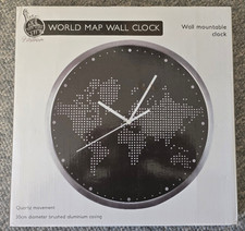 Wall Mountable World Map Clock (battery powered)