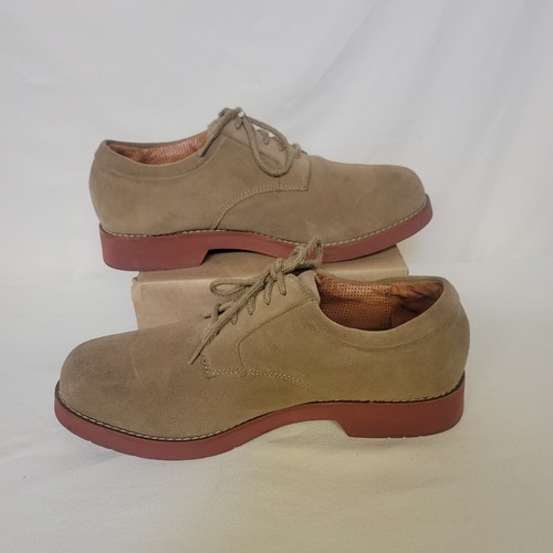 Authentic BASS US Size 9.5 M 125 Tan Suede Leather Lace-Up Shoes - Bild 1 von 9