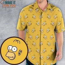 Simpson Hawaiian Button Down Shirt Unisex Adults S-5XL