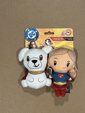 NEW DC Supergirl 2 Pack Dog Toy Plush Krypto Squeaker Warner Bros 5   