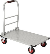 Heavy Duty Platform Utility Cart w/ Foldable Handle Wheel 36"X24" Non-Slip Deck