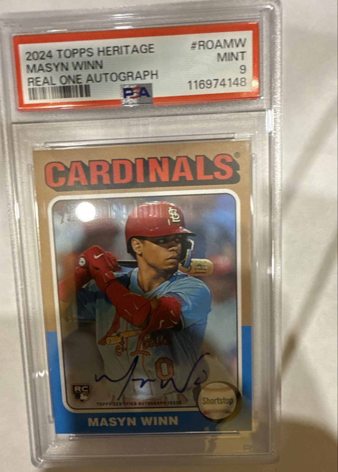 2024 Topps Heritage - Real One Autographs Masyn Winn #ROA-MW (AU, RC)