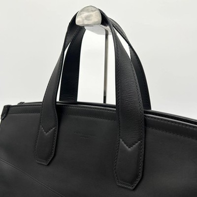 バッグ DUNHILL DUKE Dunhill Duke Black Leather Tote Bag Business 2way Shoulder Strap