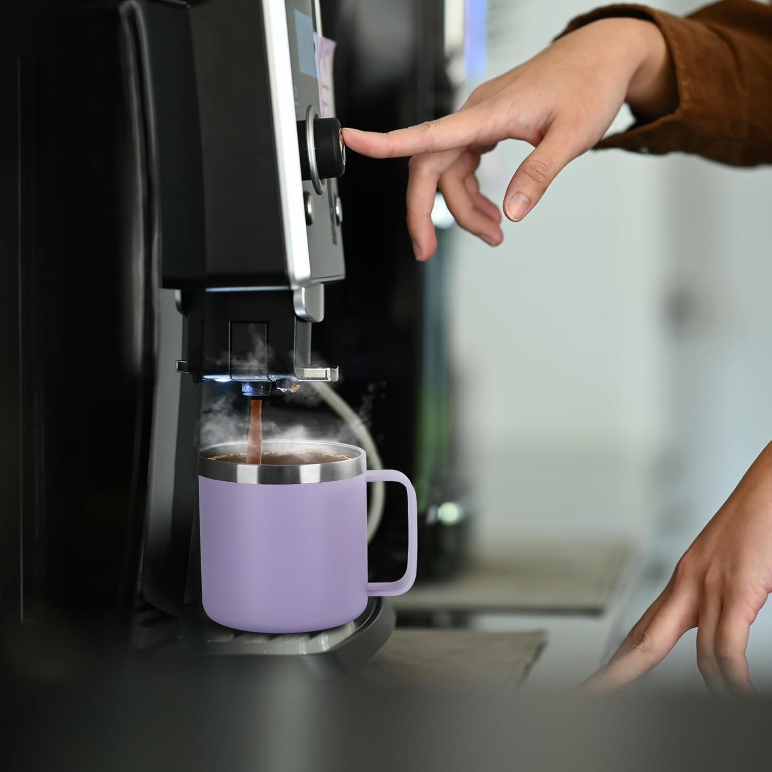 Insulated Coffee Mug Bulk with Handle, Stainless Steel Travel Coffee Mug