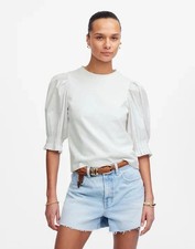 Madewell White Hazel Femme Mixy Top S NWT