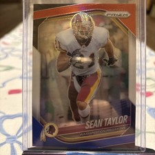 Panini 2025 Prizm Sean Taylor Washington Redskins Football #105 Red White & Blue