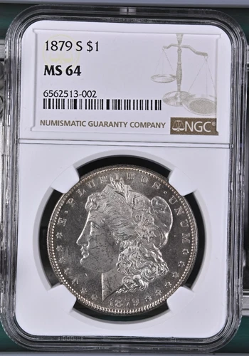 1879-S Morgan Dollar NGC MS 64 ~ Flashy NGC MS64!