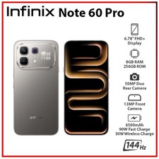 Infinix Note 60 Pro 5G TITANIUM 8GB+256GB Dual SIM Unlocked Android Mobile Phone