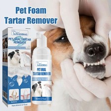 2X Pet Dental Tartar Remover Spray, Dog Cat Foam Teeth Clean Breath Freshener