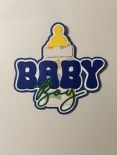 Baby Boy Handmade Premade Scrapbook Title Paper Pieced Die Cut