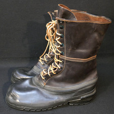 WWII U.S. Army Shoepacs Winter Weather Boots Leather 1944 Date Size 13, Shoe Pac