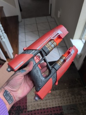 2014 Marvel Guardians Of The Galaxy NERF Star Lord Quad Blaster Dart Gun Cosplay