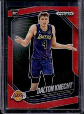 2024-25 Panini Prizm Black Dalton Knecht RC Red Prizm Rookie #/299 Lakers