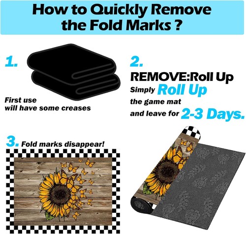 Sunflower Rug for Bedroom,3'x5' Non Slip Retro 3'x5', Sunflower_1 - Picture 6 of 6