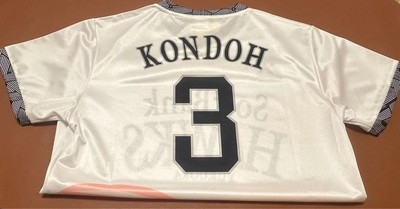 Fukuoka SoftBank Hawks Retro Soccer Jersey #3 Kensuke Kondo M Unused