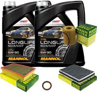 Inspektionspaket 10L Mannol Longlife 504/507 5W-30 FüR BMW E65 E66 E67 730I Li