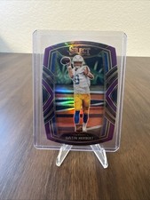 2020 Panini Select - Club Level Justin Herbert #244 Purple Prizm Die-Cut (RC)
