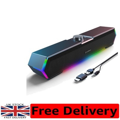 G11 Multimedia Lautsprecher für Desktop - 10 W klarer Klang mit eleganter schwarzer Oberfläche