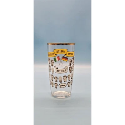 Mexico 1970 Fußball WM Stern altes Bierglas Brauerei Glas alt - Bild 1 von 2