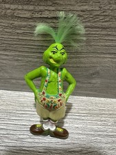 Grinch PVC Figure 3.5" Dr. Seuss Character Toy or cake topper Crazy hair Rare