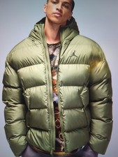 A Jordan Brooklyn Men's 'S Thermal Puffer Jacket Nike L Green