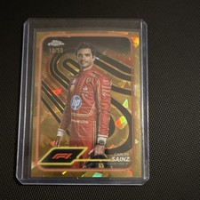 2024 Topps Chrome Sapphire F1 Drivers Gold Carlos Sainz #4 /50 Scuderia Ferrari