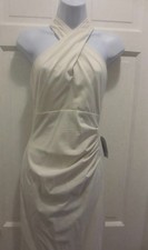 NWT eliza j women’s GRECIAN GODDESS long Keyhole Crisscross dress 6 Small