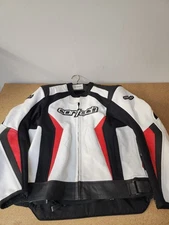 Cortech Latigo 2 Mens Vented Leather Jacket White/Black/Red LG