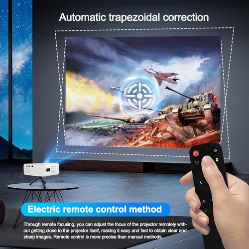 Portable Projector, Built-in WiFi Projector System 11.0 Mini Projector Support - Picture 3 of 7
