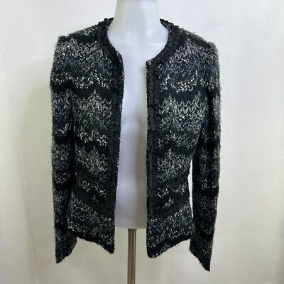 Alberto Makali Jacket S Gray Blazer Black Blue Open Stripe Work Career