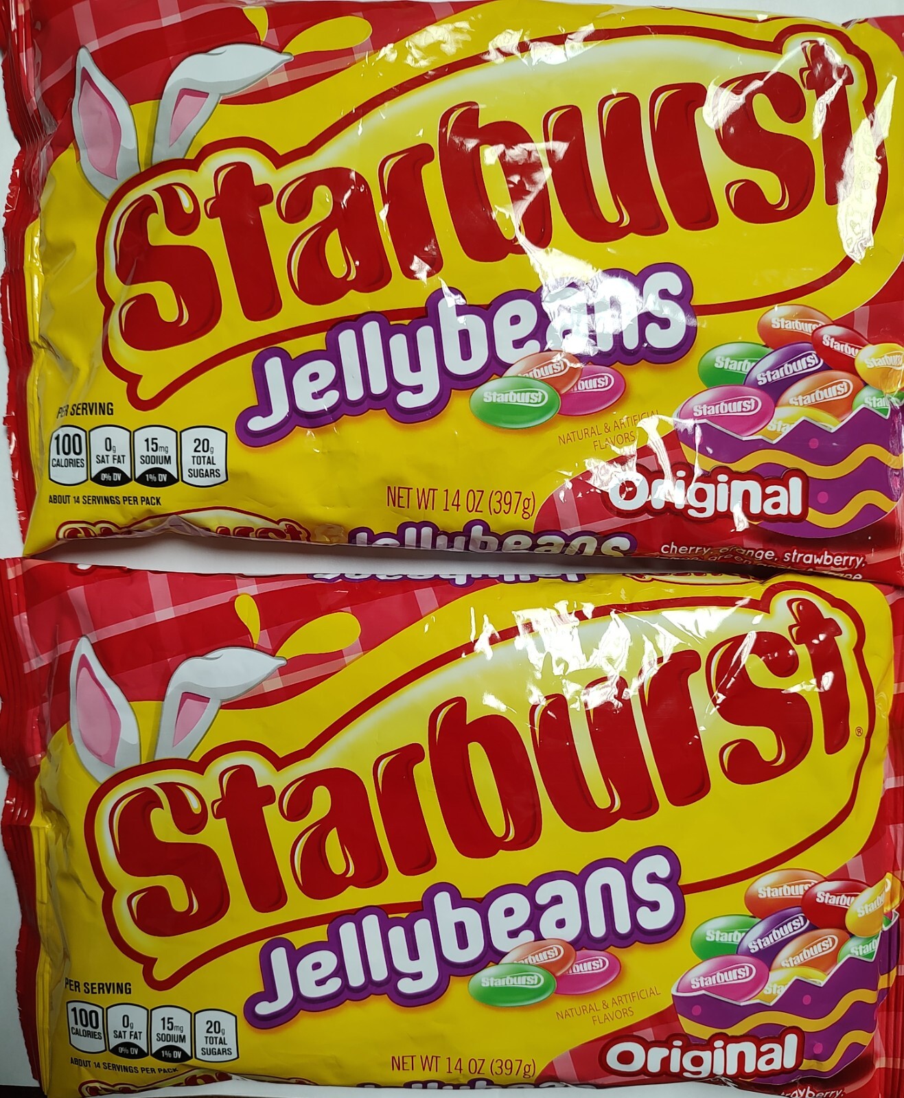 STARBURST Original JELLY BEANS 2 packages of 14 oz bags Fresh 12/23